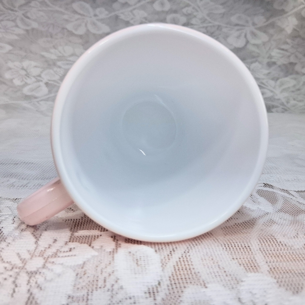 Bormioli Rocco Mug Pink Pastel Tempered Glass With Pink Saucer Cottagecore - Picture 9 of 13